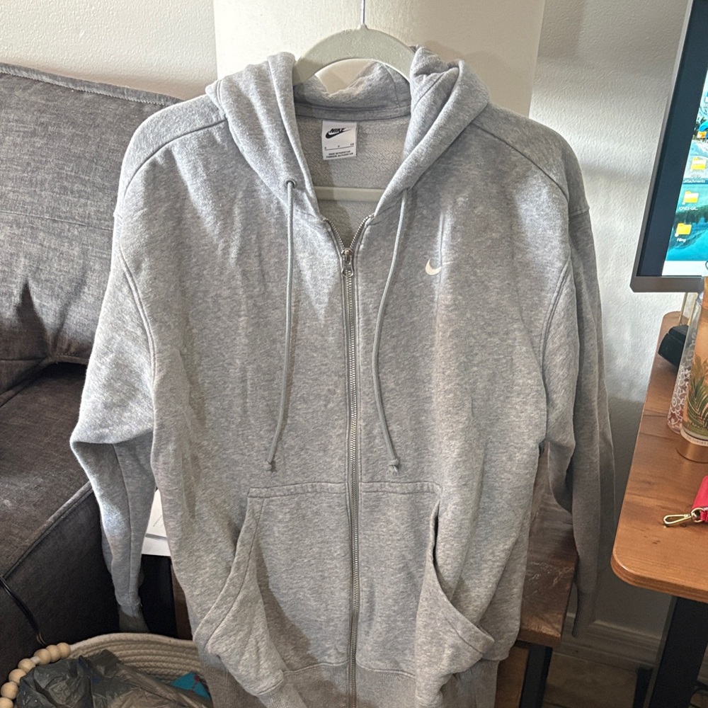 Nike Men's Zip-Up Gray Sweater